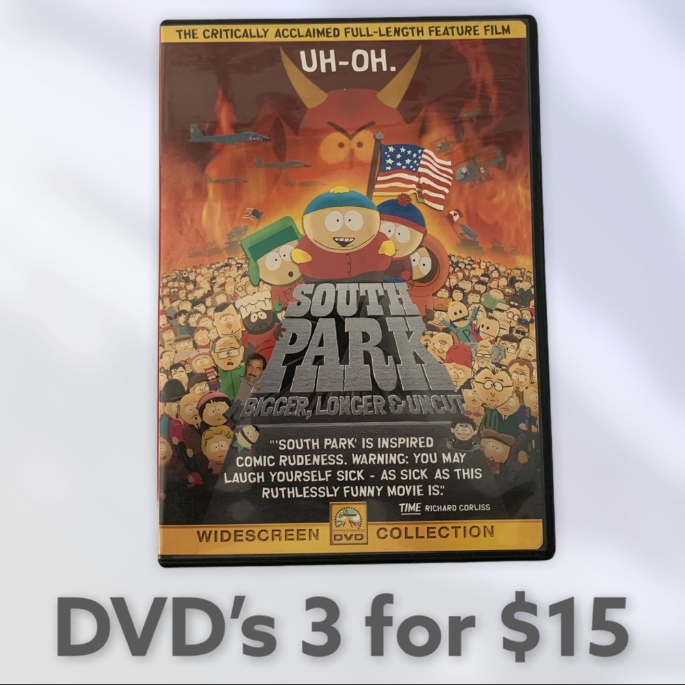 📀 Southpark Bigger Longer Uncut DVD movie 📀